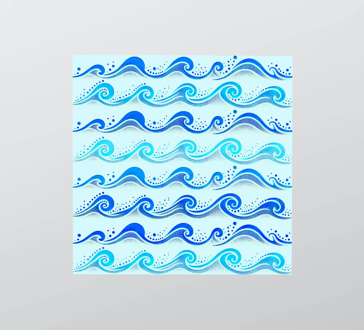 Vagues Bleu clair autocollant de SilverPegasus