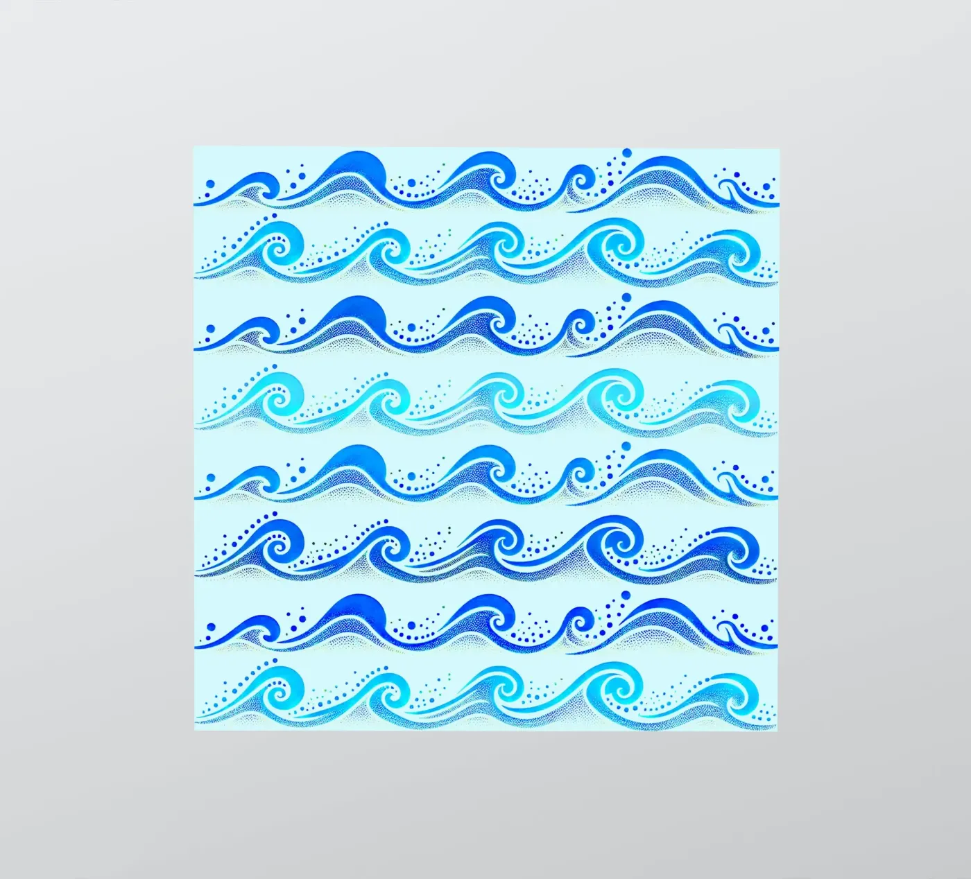 Waves Light Blue Sticker von SilverPegasus