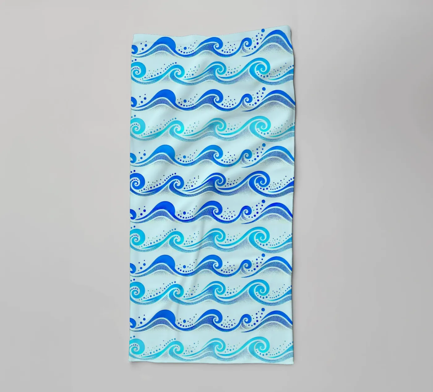 Waves Light Blue Handtuch von SilverPegasus