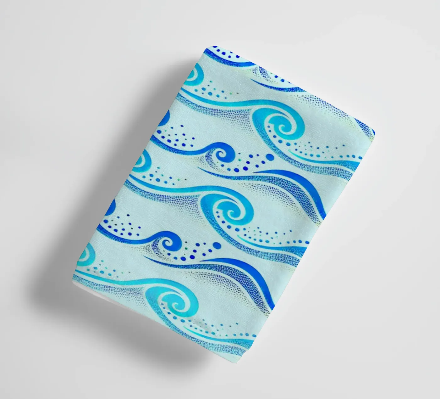Waves Light Blue Handtuch von SilverPegasus
