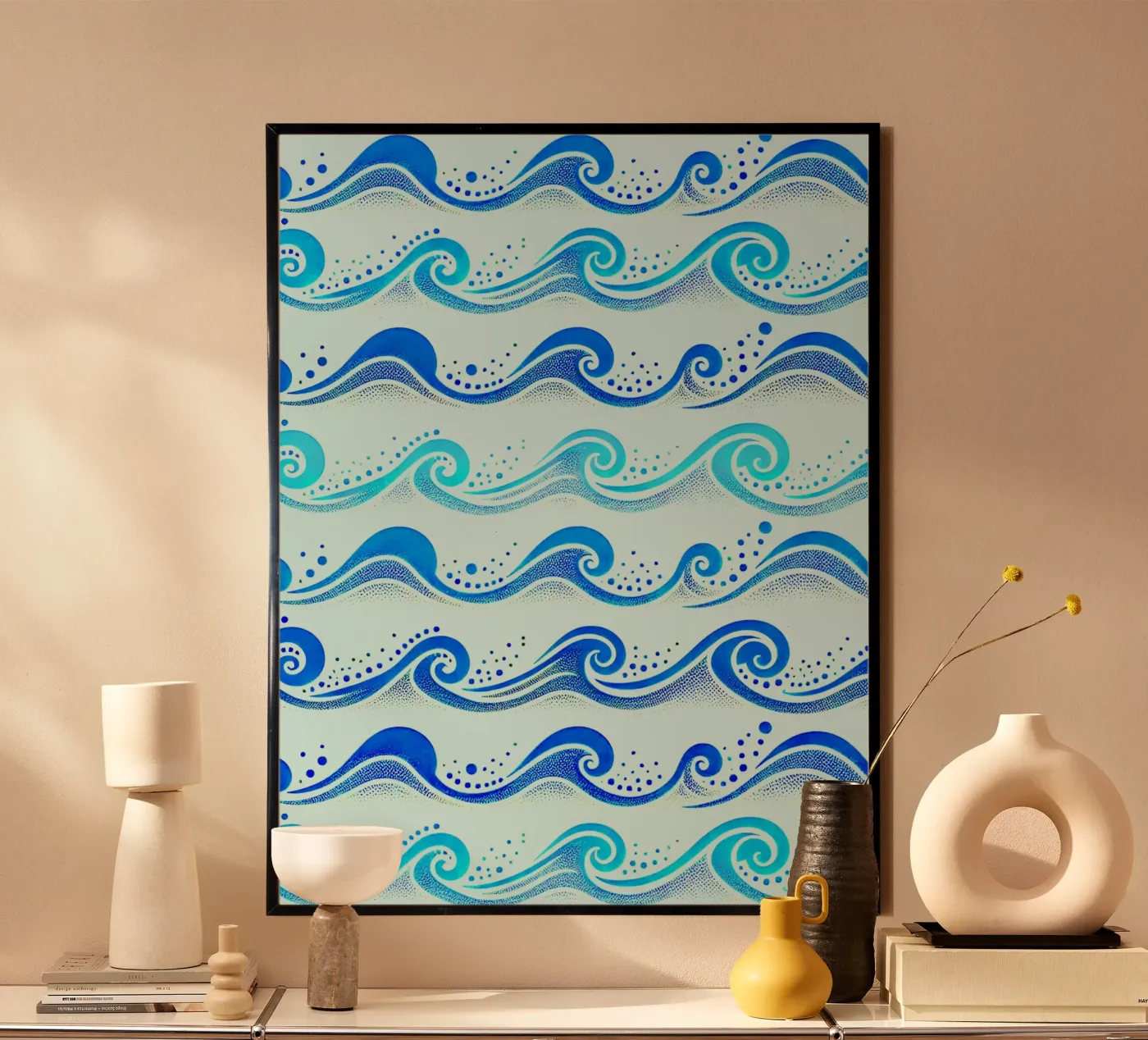 Waves Light Blue Poster von SilverPegasus