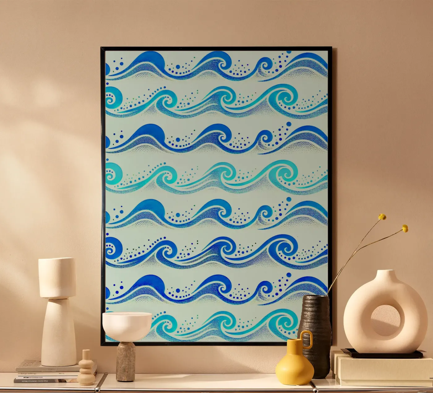 Waves Light Blue poster by SilverPegasus