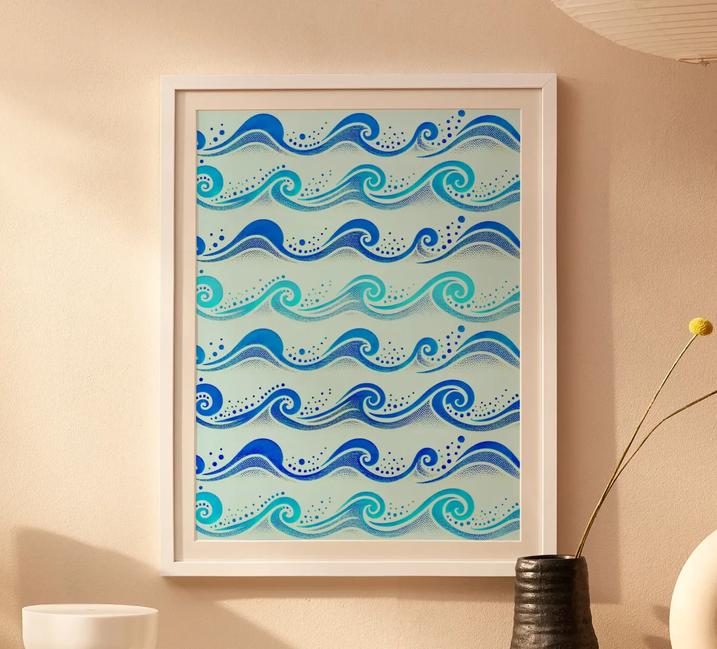 Waves Light Blue Poster von SilverPegasus