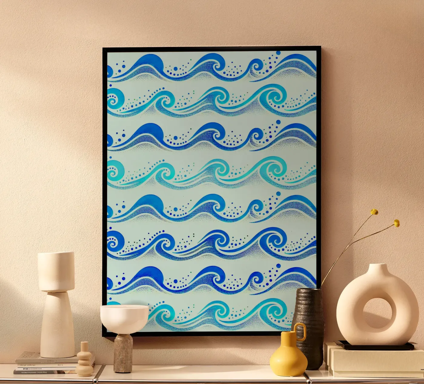 Waves Light Blue poster by SilverPegasus