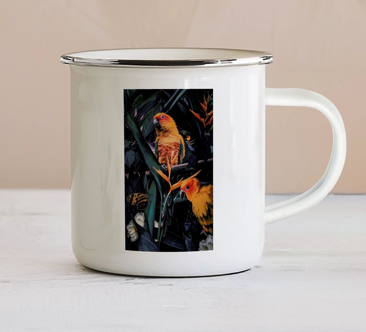 Jungle Scene 2 tazza in smalto da Wouter Rikken