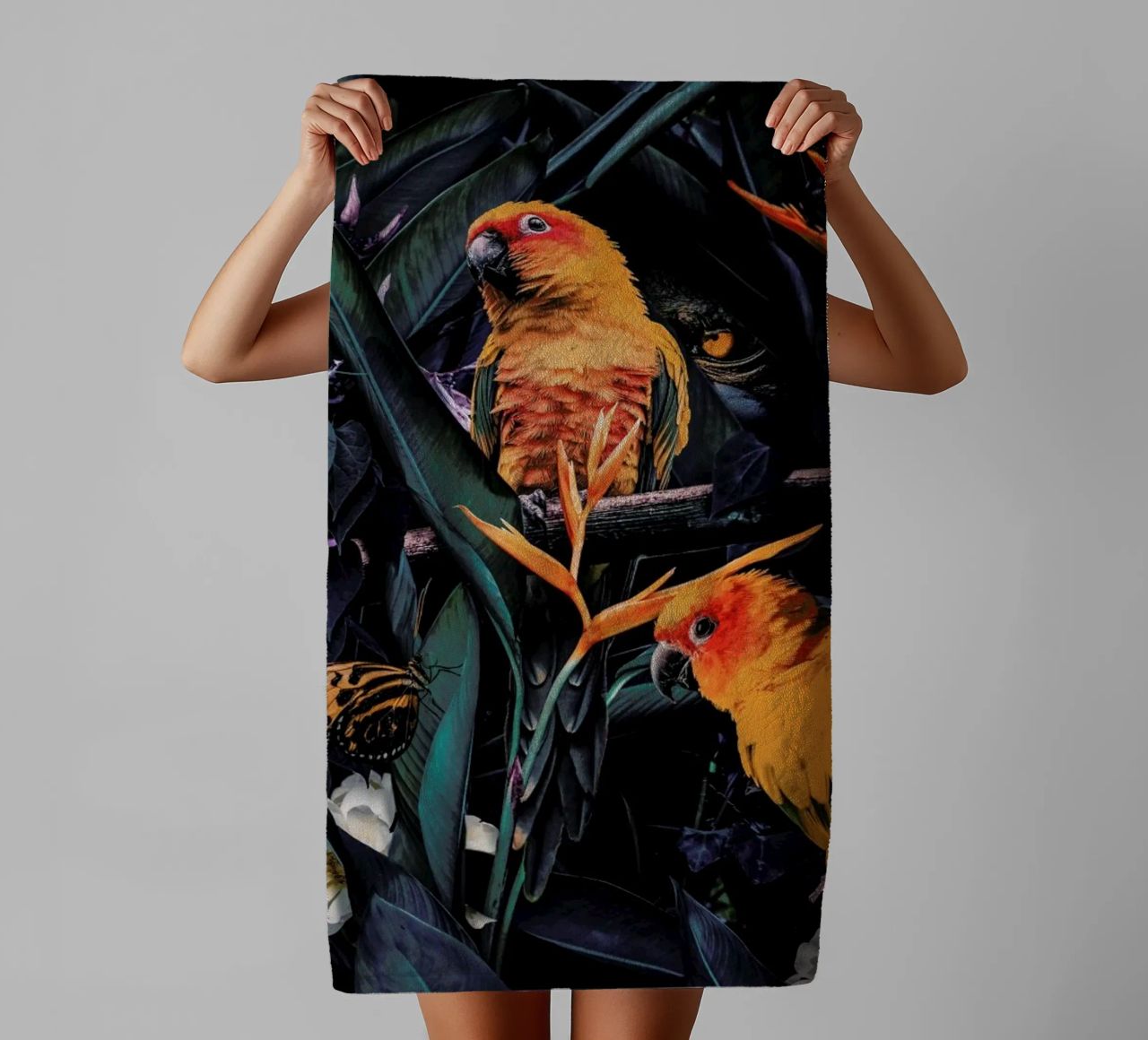 Jungle Scene 2 towel by Wouter Rikken