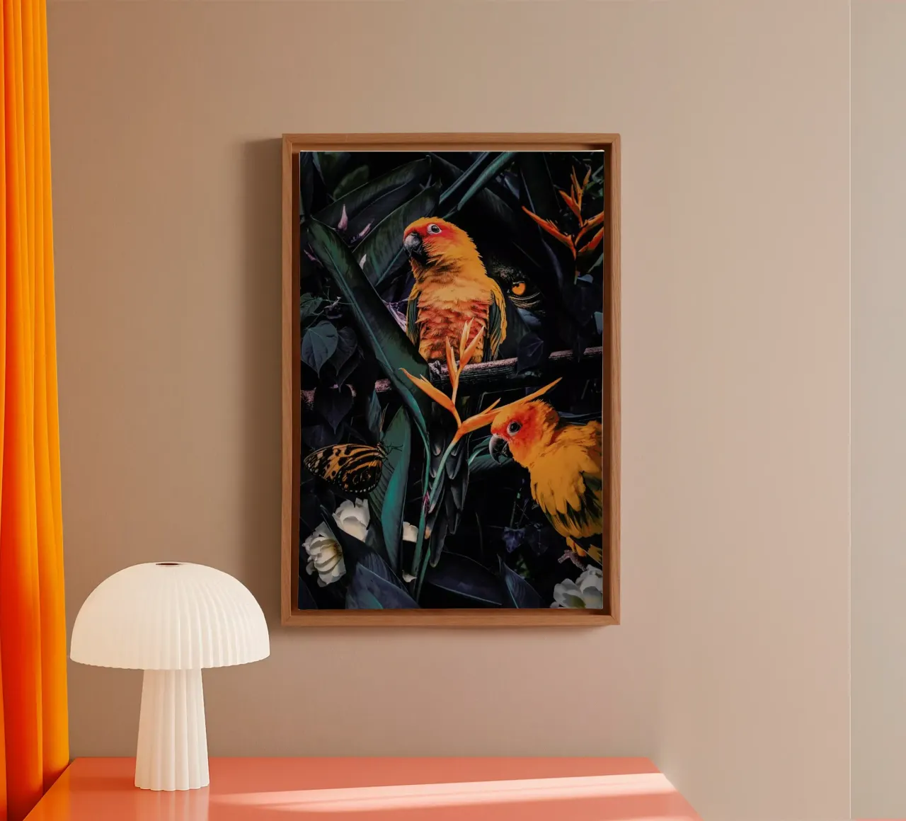 Jungle Scene 2 tela con Cornice a cassetta da Wouter Rikken