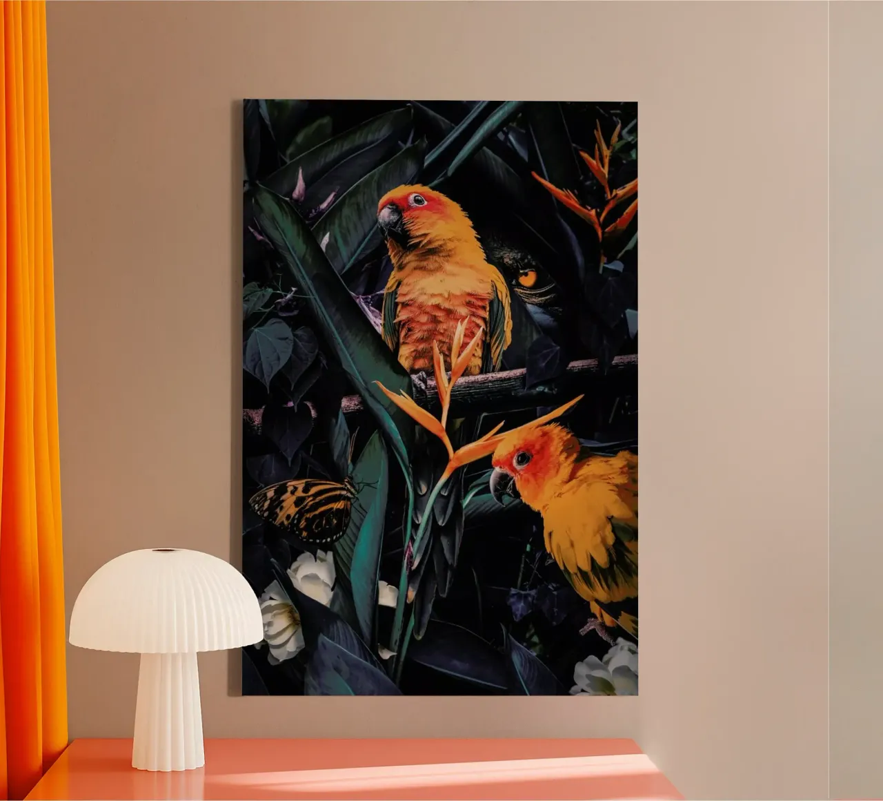 Jungle Scene 2 tela con Cornice a cassetta da Wouter Rikken