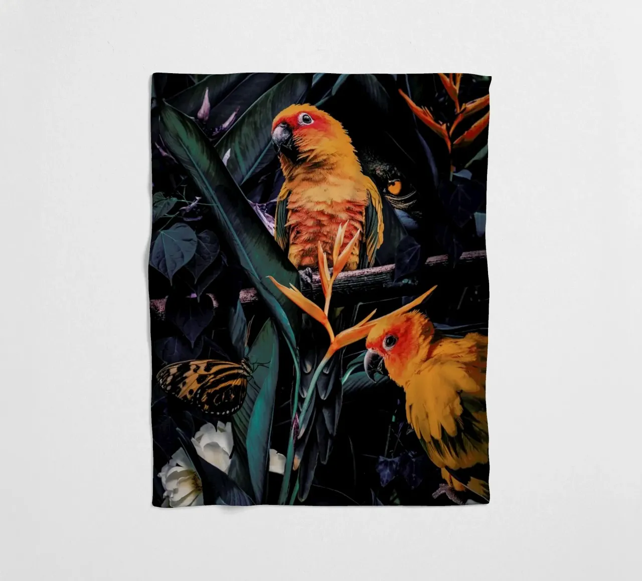 Jungle Scene 2 coperta in pile da Wouter Rikken