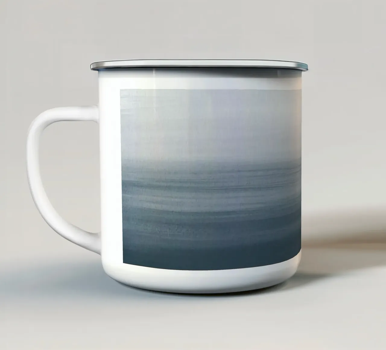 Gradiente acquerello blu scuro tazza in smalto da NouveauPrints