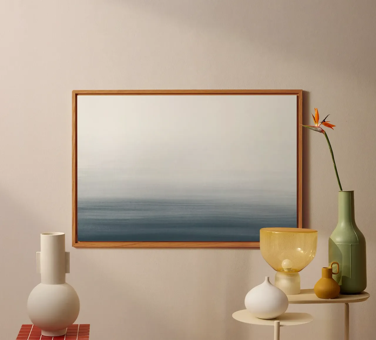 Gradiente acquerello blu scuro alluminio dibond da NouveauPrints