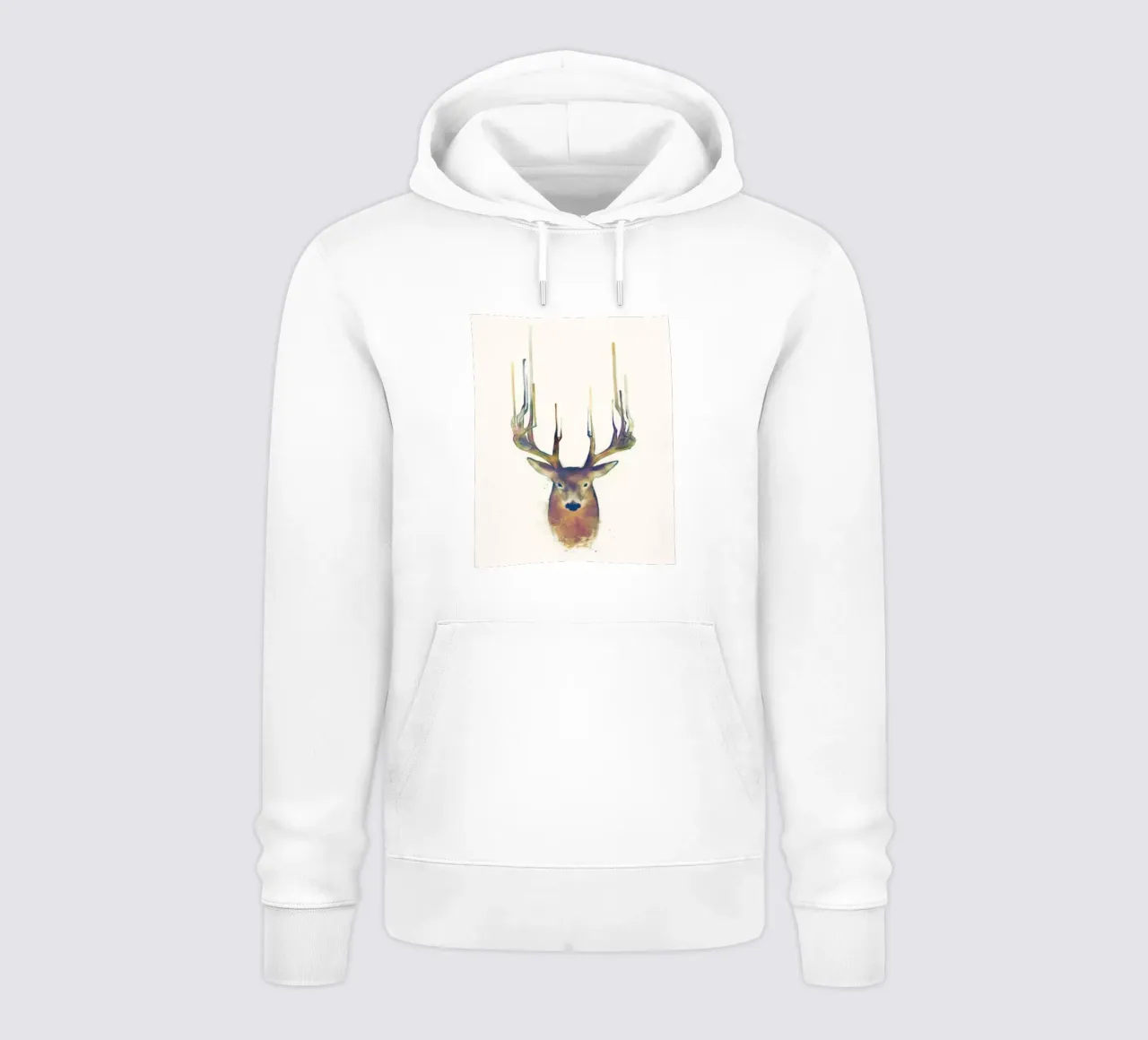 hert met puntig gewei hoodie van amnda shope