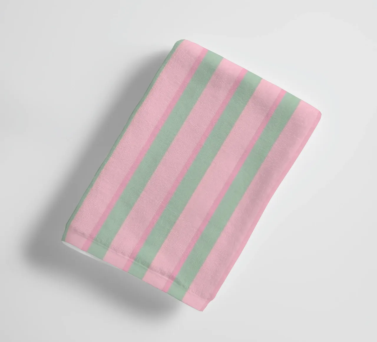Strisce verticali verdi e rosa asciugamano da bagno da SilverPegasus