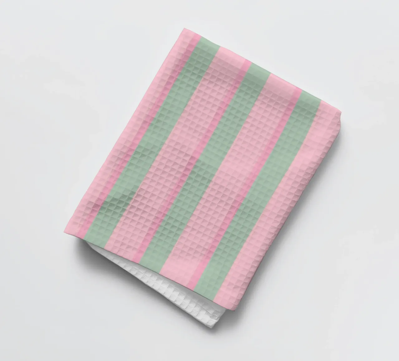 Strisce verticali verdi e rosa canovaccio da cucina da SilverPegasus