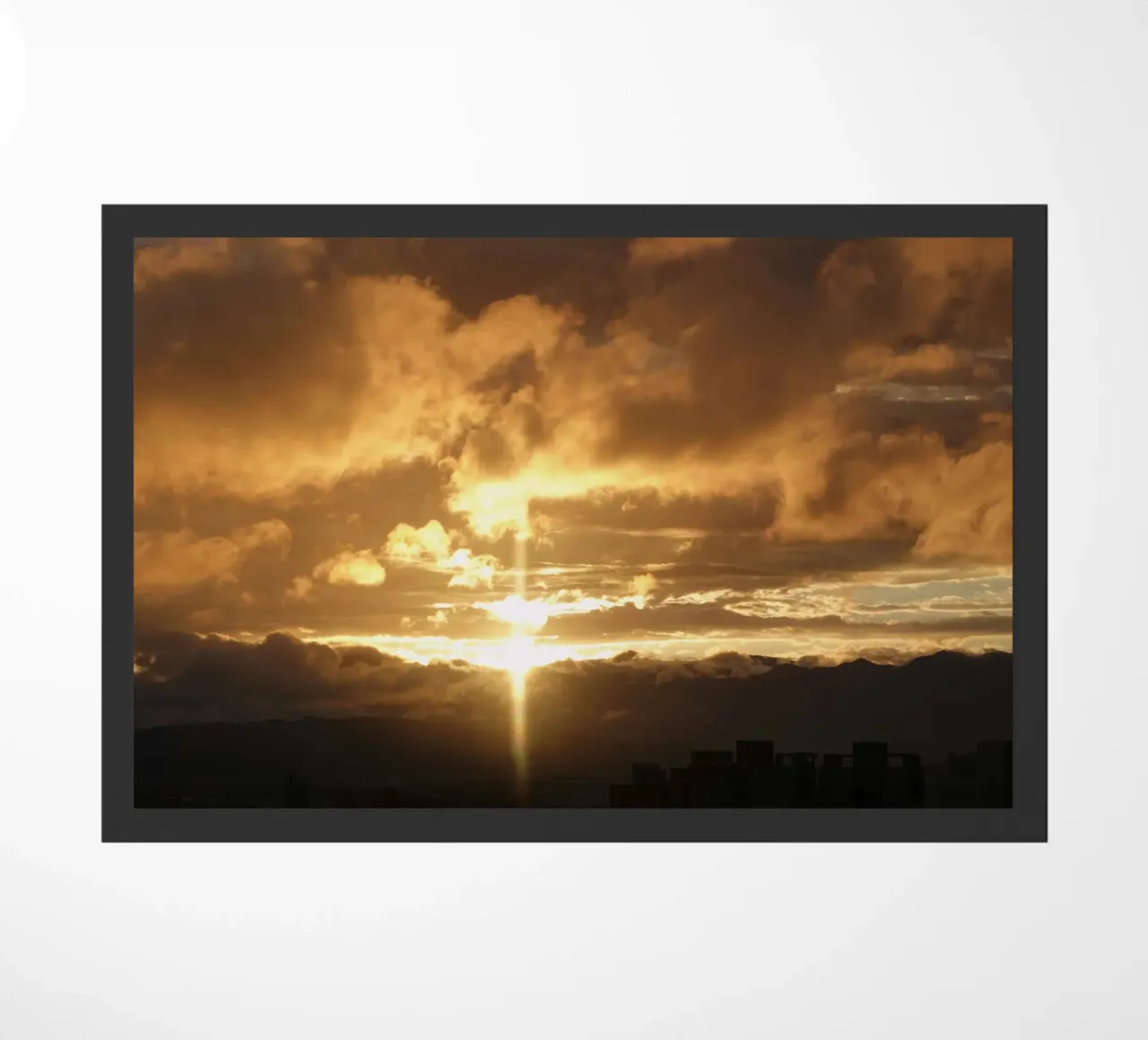 sunset clouds doormat by Earthly Visions