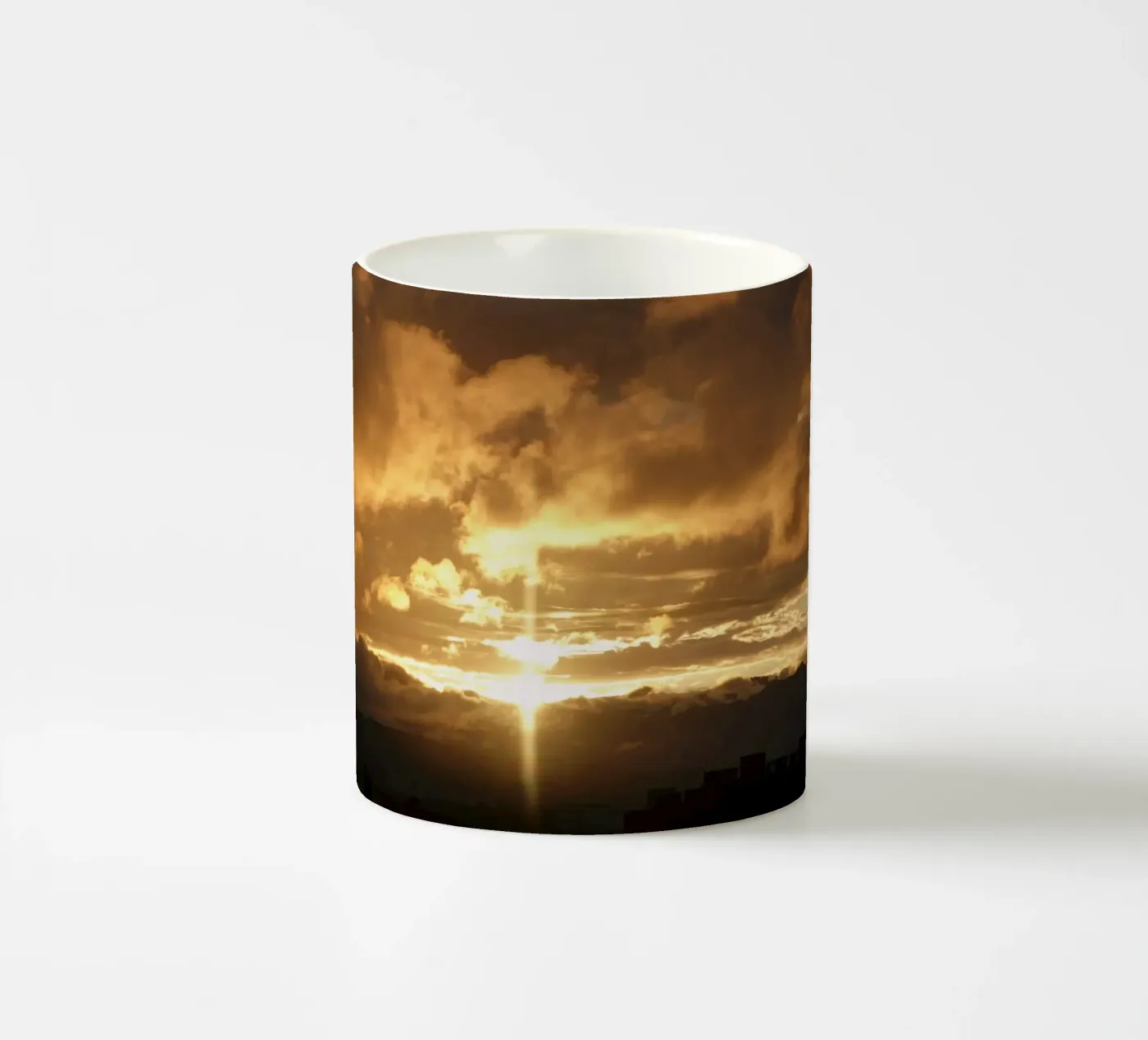 sunset clouds ceramic mug by Earthly Visions