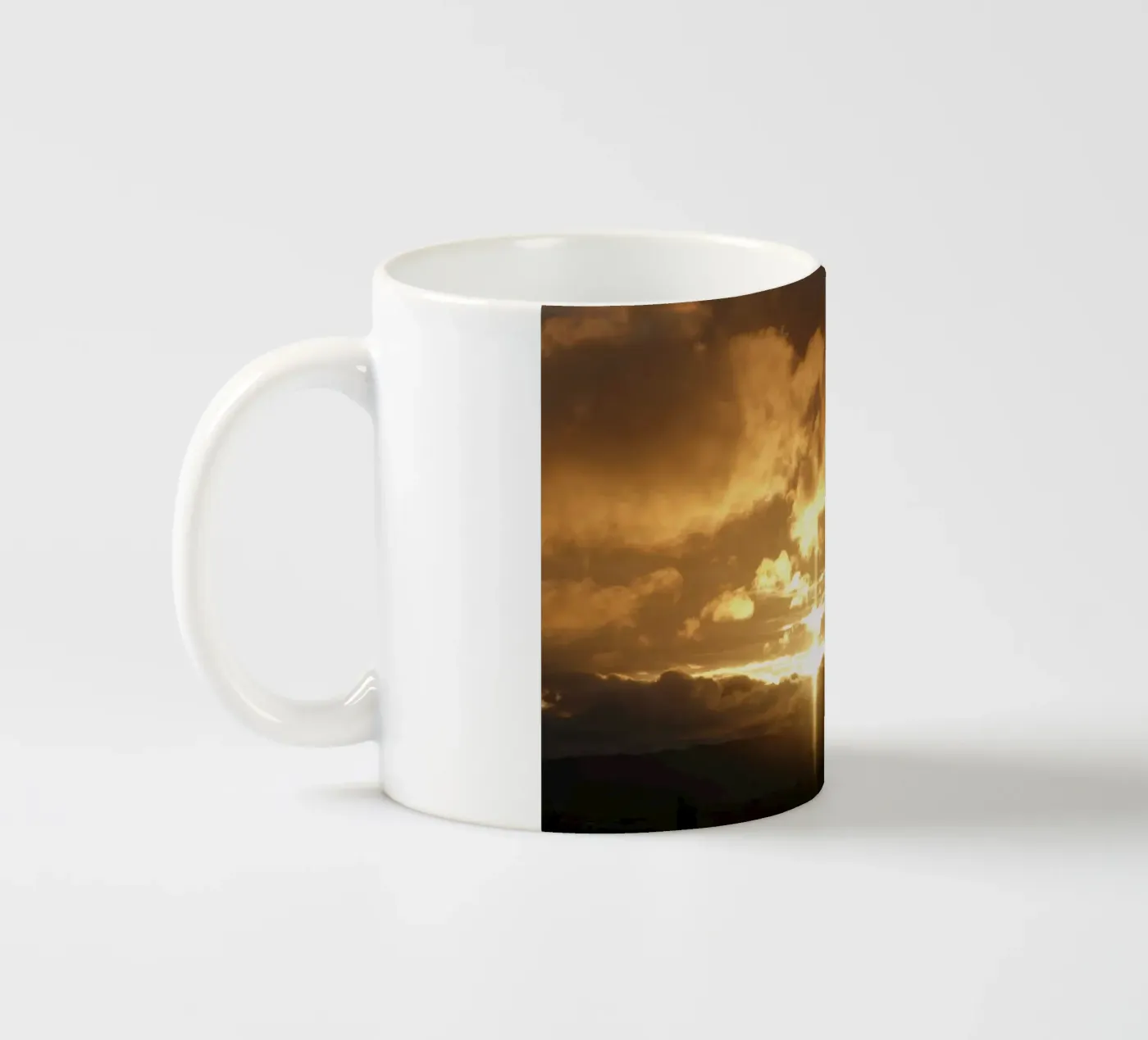 sunset clouds ceramic mug by Earthly Visions