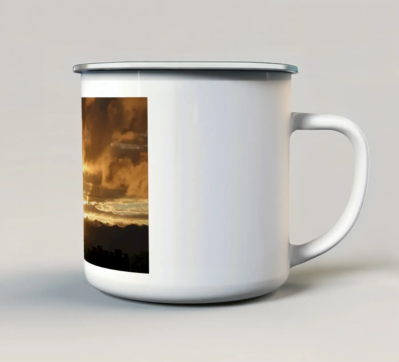 sunset clouds enamel mug by Earthly Visions