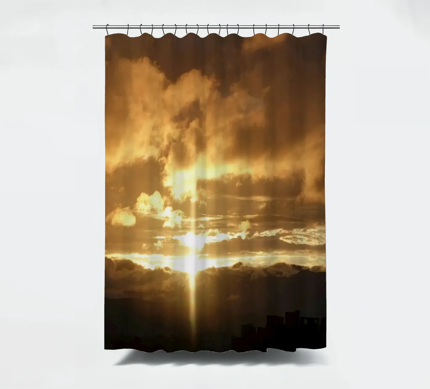 sunset clouds shower curtain by Earthly Visions