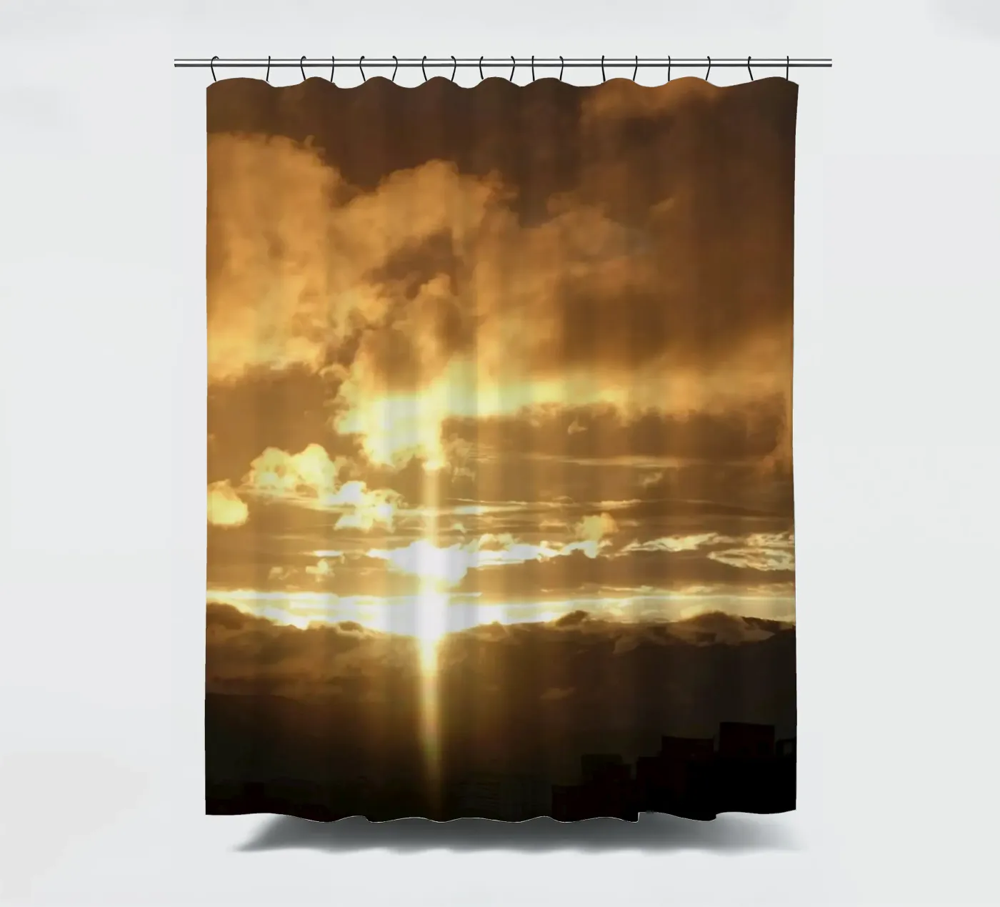 sunset clouds shower curtain by Earthly Visions