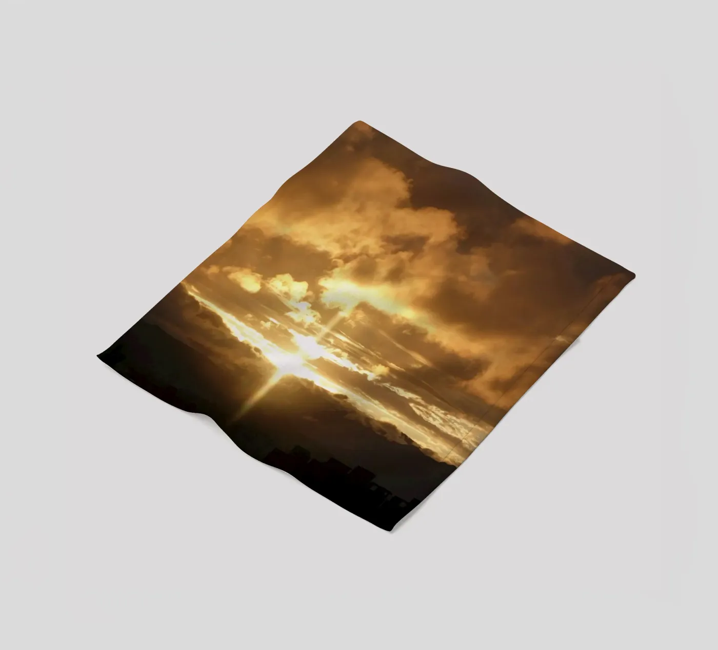 sunset clouds Fleecedecke von Earthly Visions