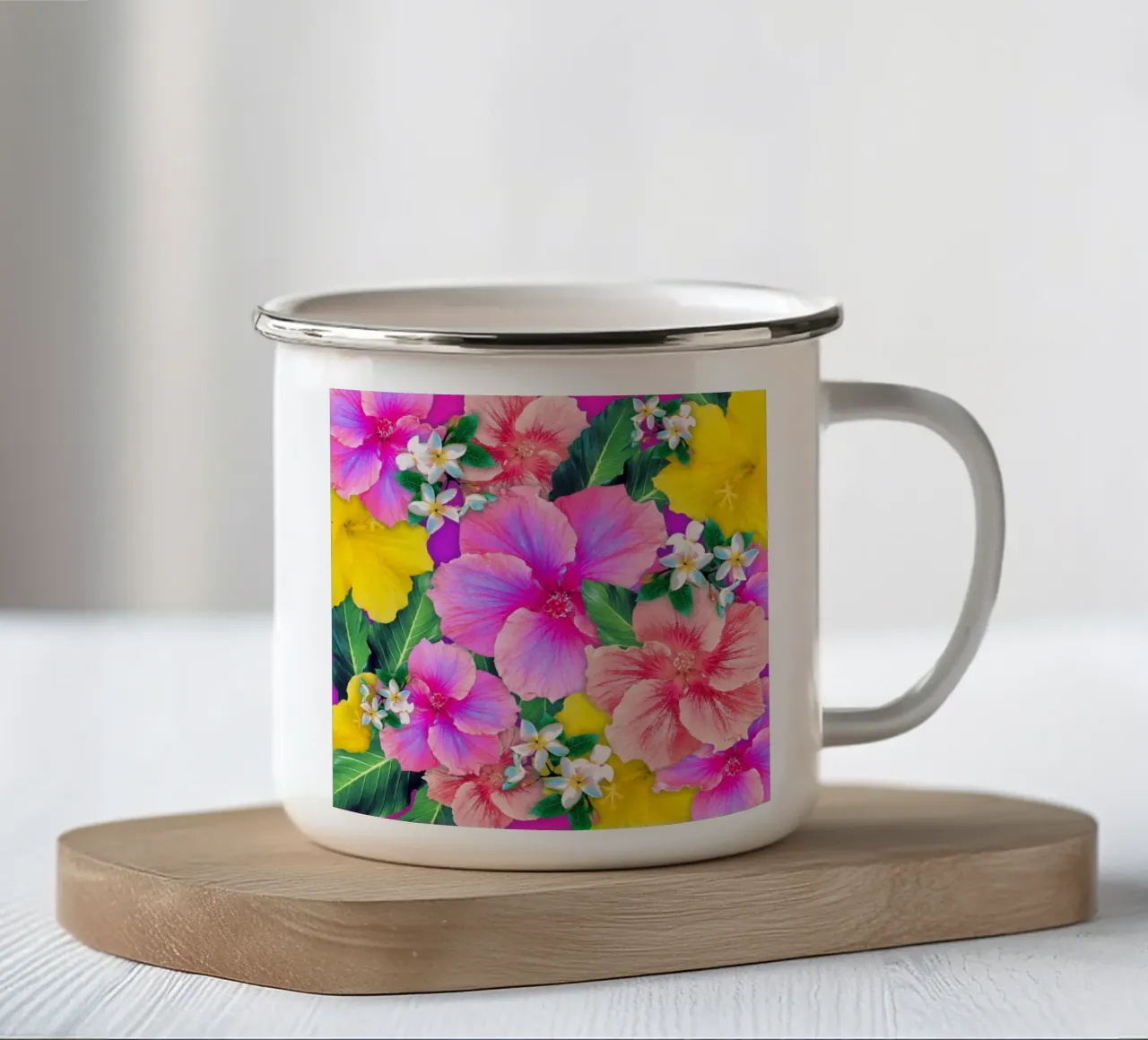 Sorbetto all'ibisco Aloha tazza in smalto da Nina May Design Studio