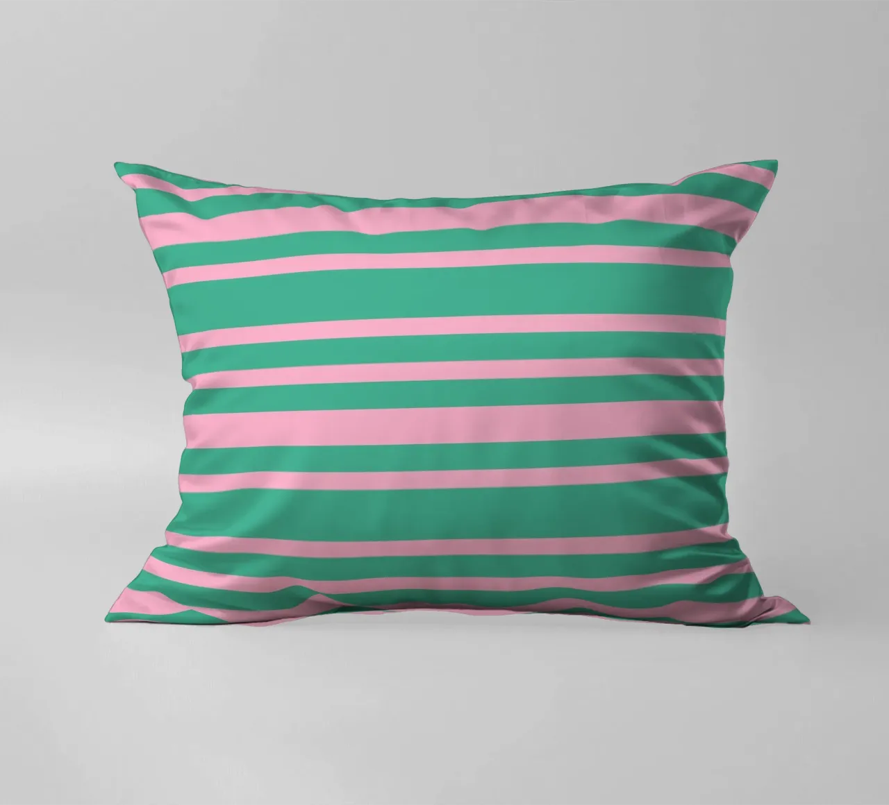 Divertente codice a barre a strisce verde e rosa cuscino da SilverPegasus