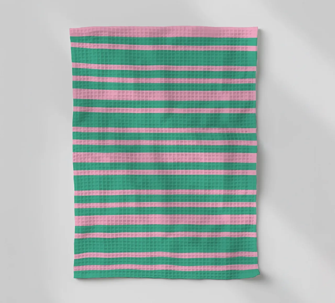 Divertente codice a barre a strisce verde e rosa canovaccio da cucina da SilverPegasus