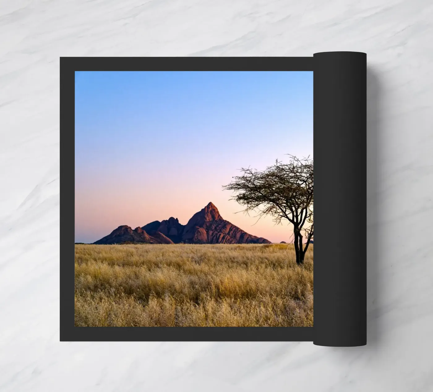 tree mountains doormat by Earthly Visions