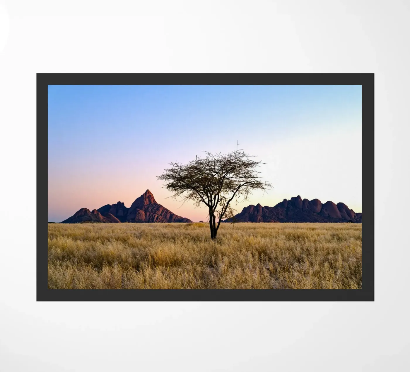 tree mountains doormat by Earthly Visions