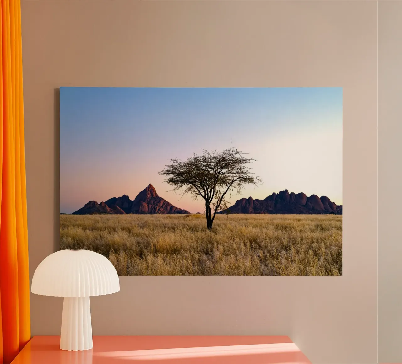 tree mountains canvas with Floater frame by Earthly Visions