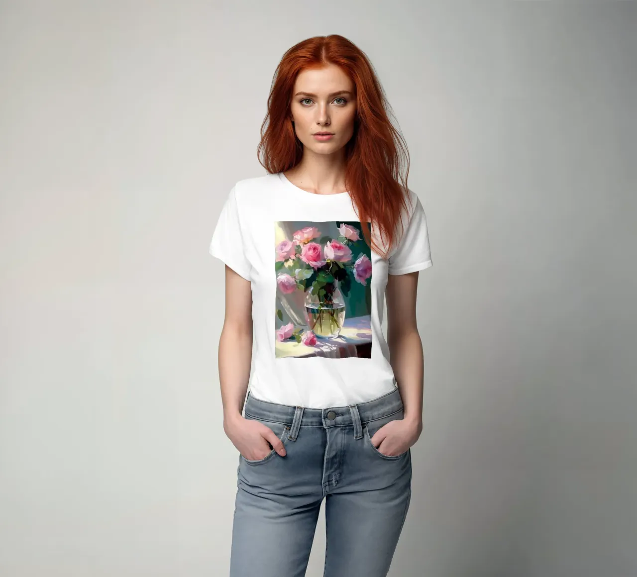Monet - Vaso di fiori t-shirt da Günstiger Laden