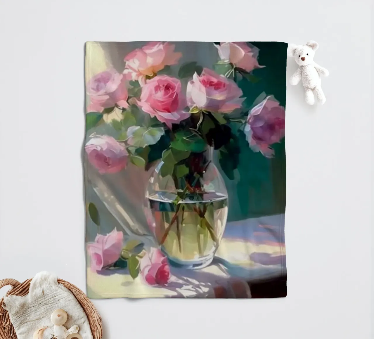 Monet - Vaso di fiori coperta in pile da Günstiger Laden