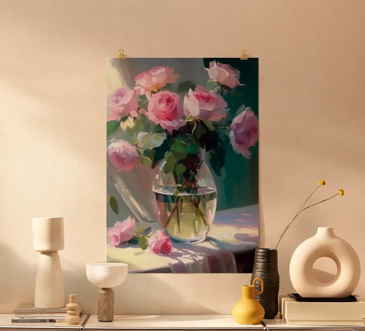 Monet - Vaso di fiori carta hahnemühle da Günstiger Laden