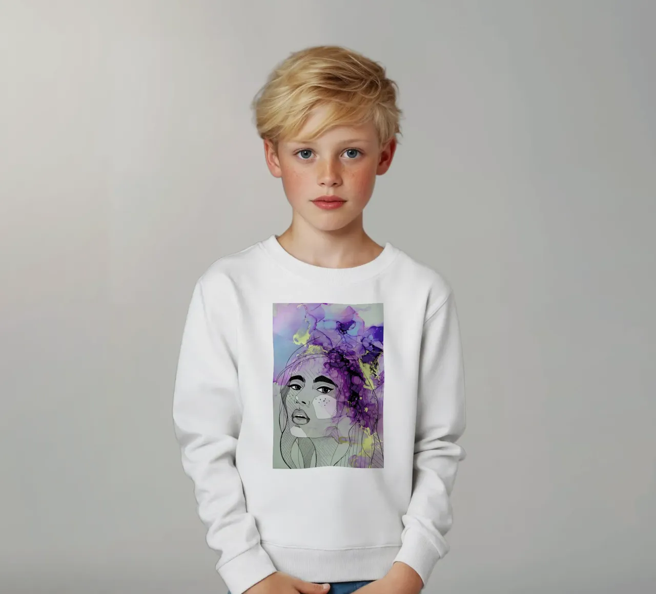 Fluid Lady kids sweatshirt by Sabrina Ziegenhorn
