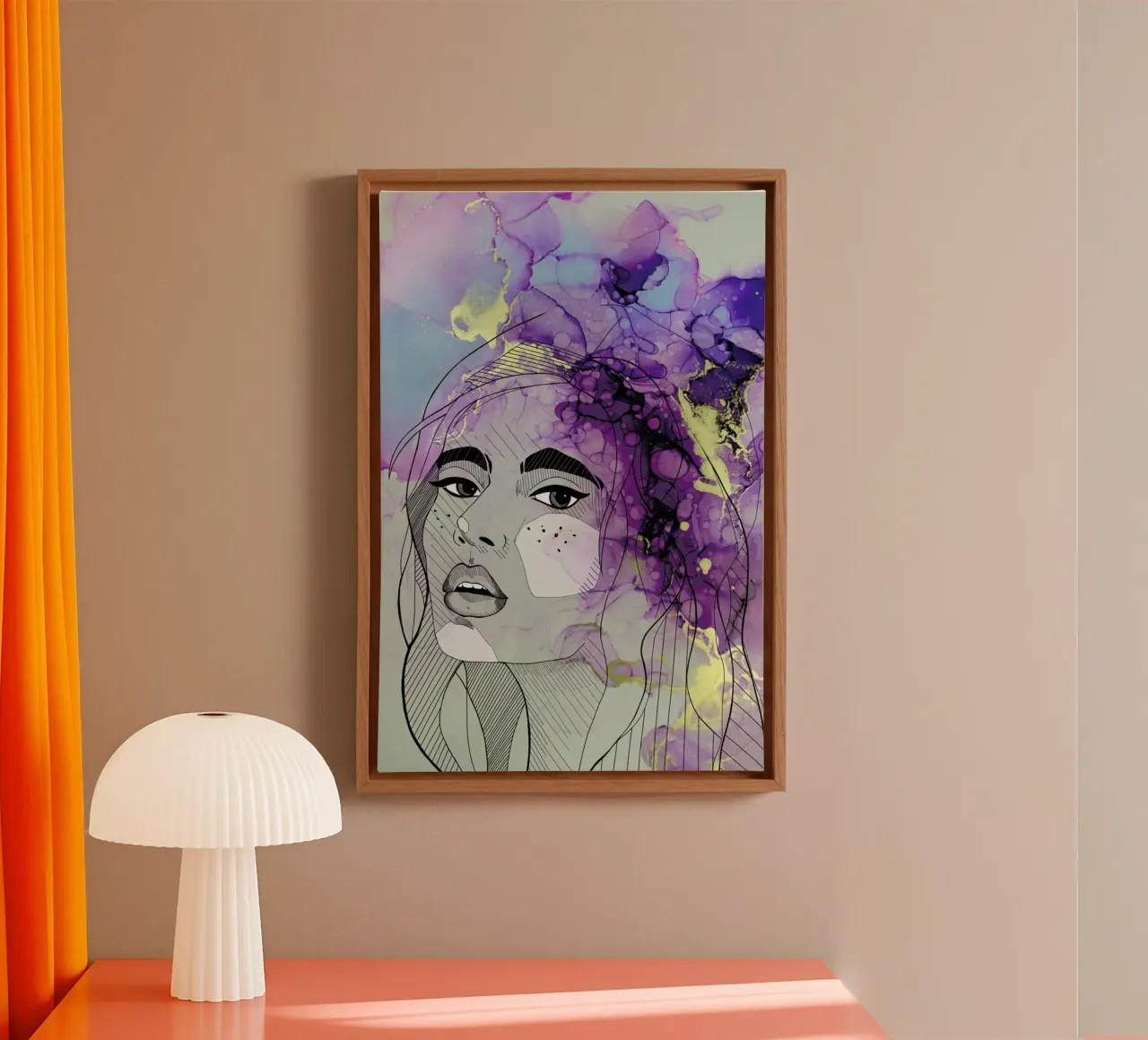 Fluid Lady canvas by Sabrina Ziegenhorn