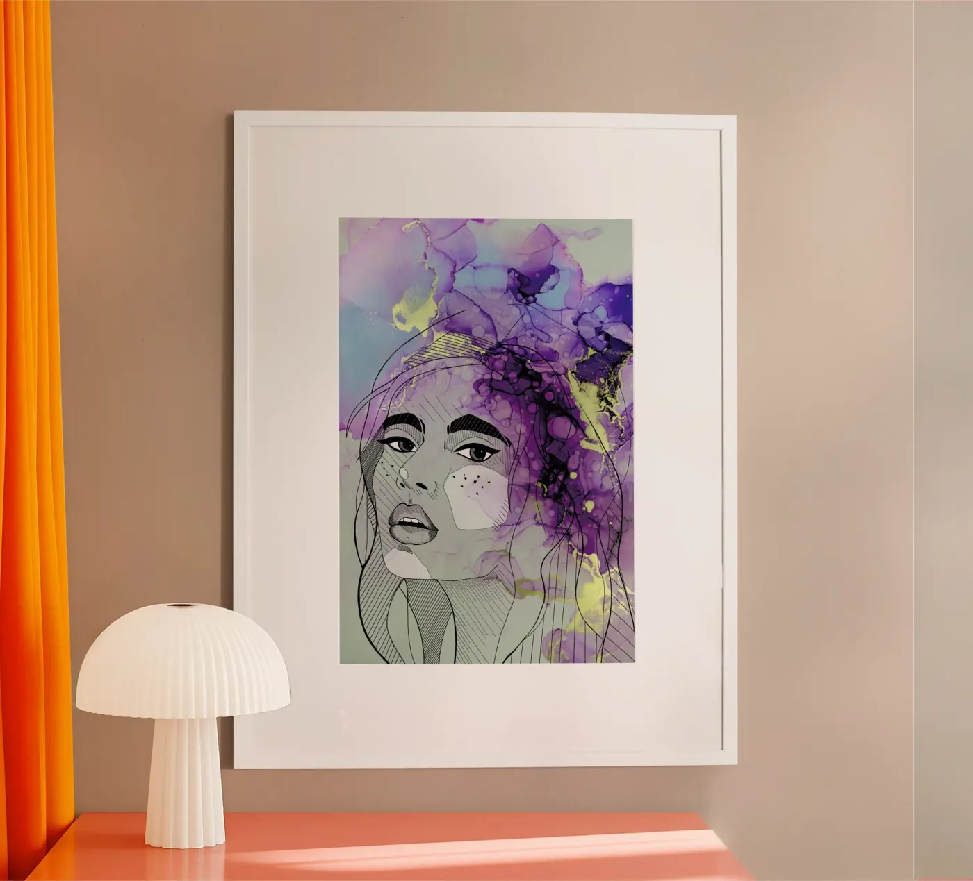 Fluid Lady poster van Sabrina Ziegenhorn