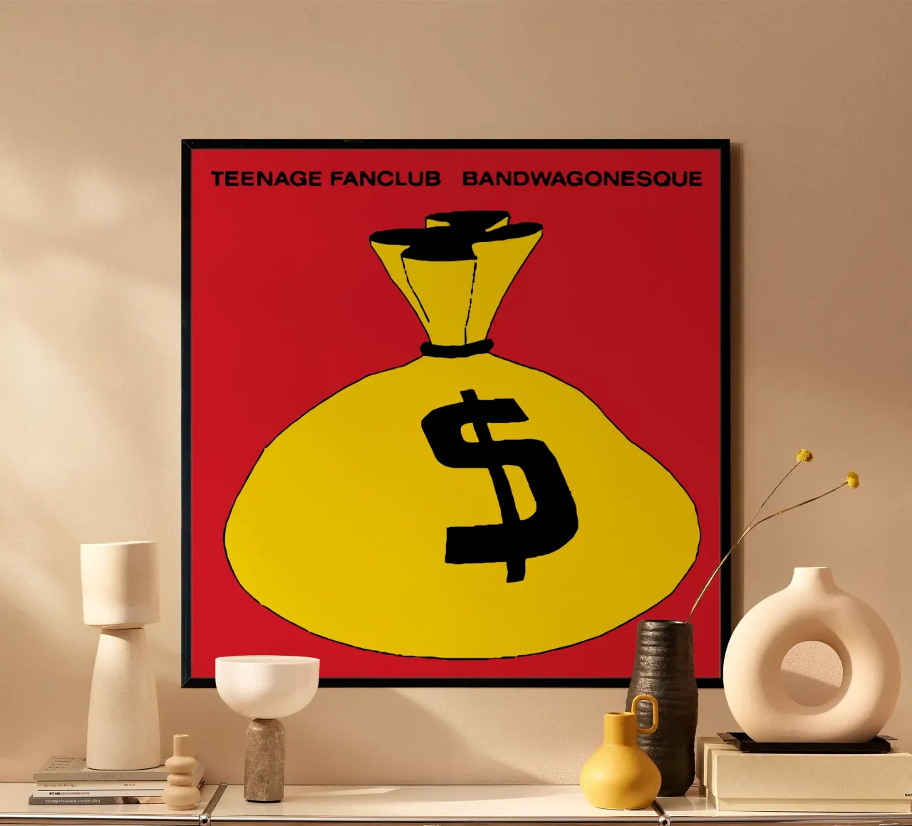 Teenage Fanclub Bandwagonesque poster con telaio in alluminio da aylaholic