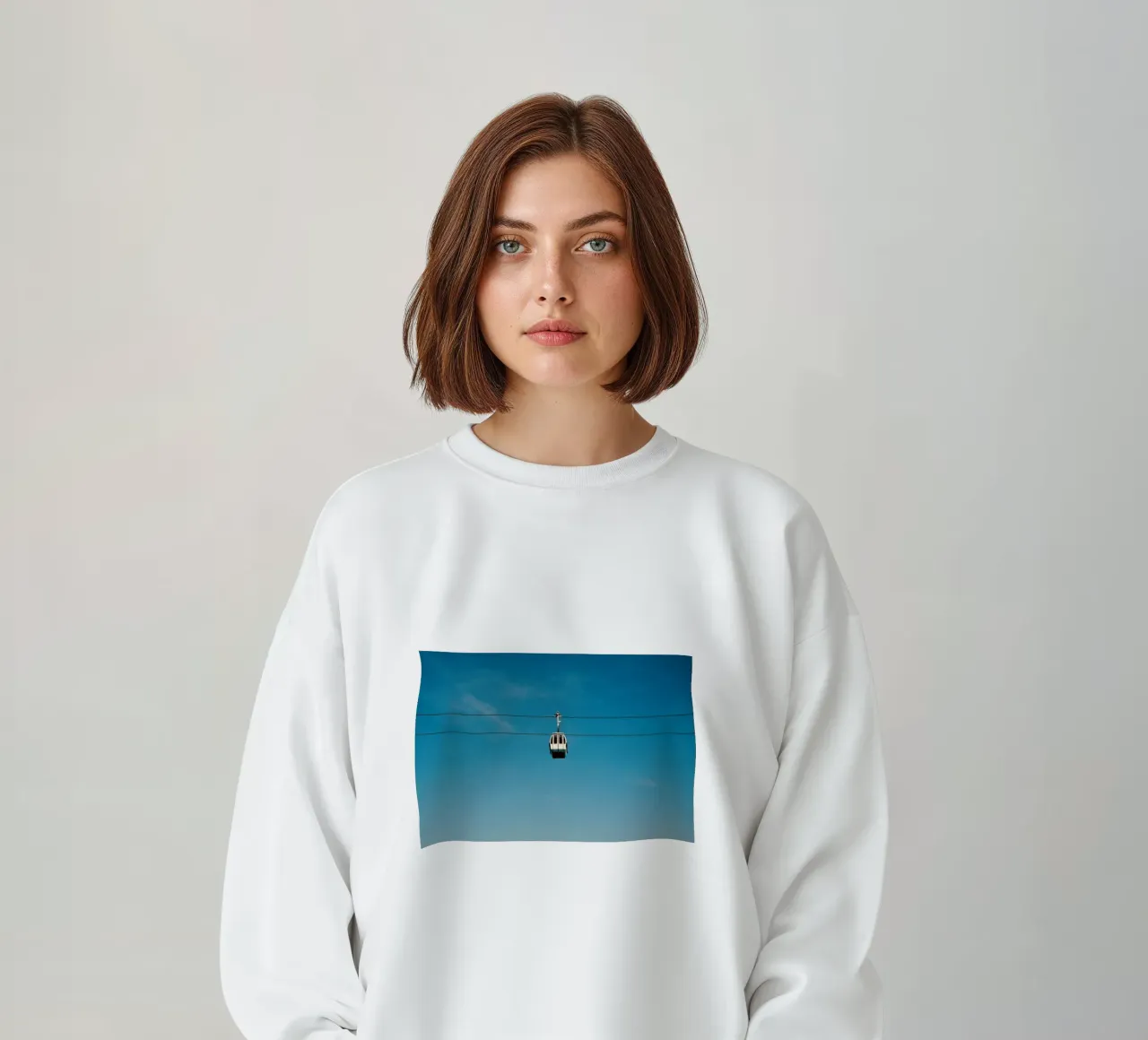 Funivia sotto il cielo blu felpa da KISSA STUDIO