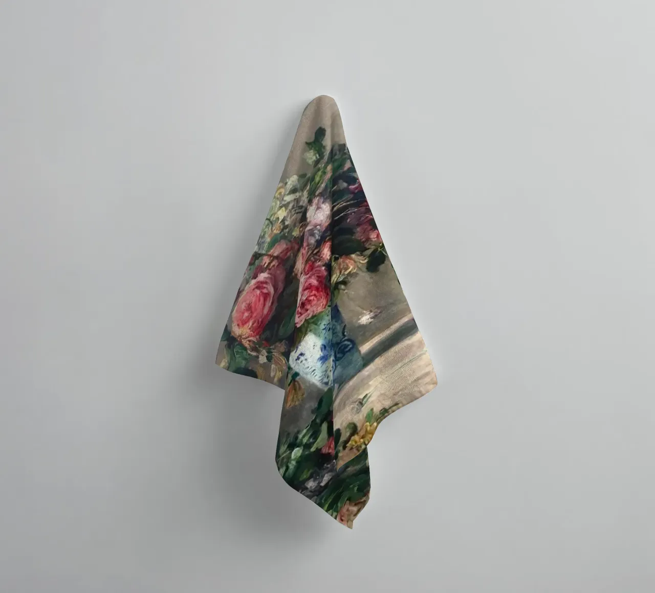Monet - Il vaso di fiori asciugamano da bagno da Günstiger Laden