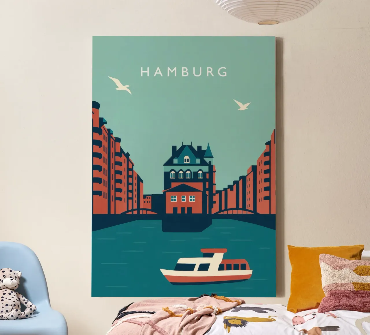 Hamburg Leinwand von Attaboy Dsgn