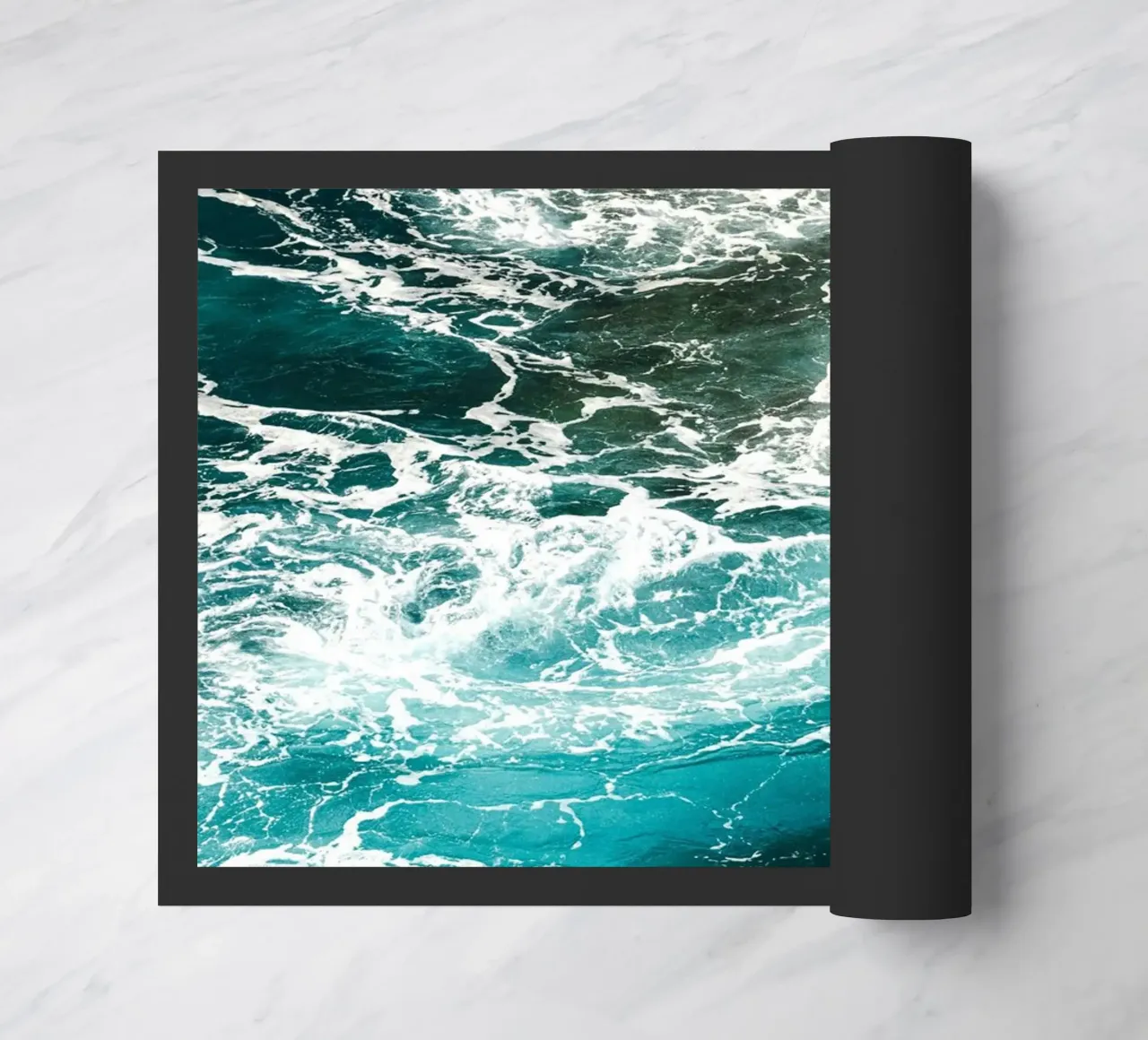 ocean waves doormat by Earthly Visions