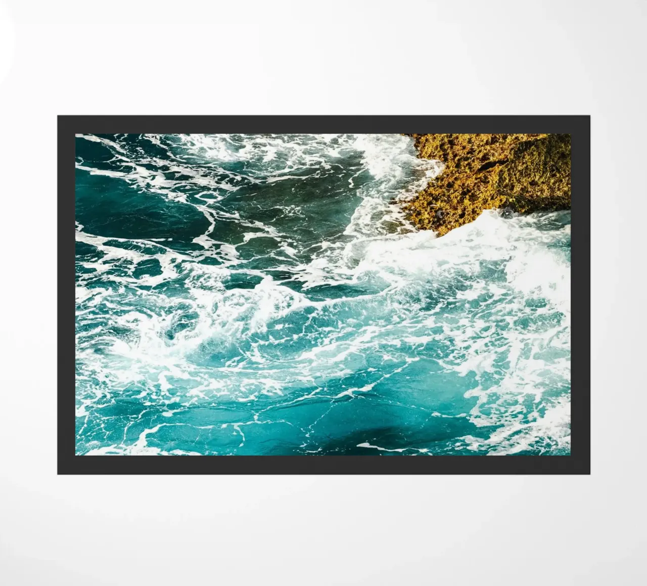 ocean waves doormat by Earthly Visions