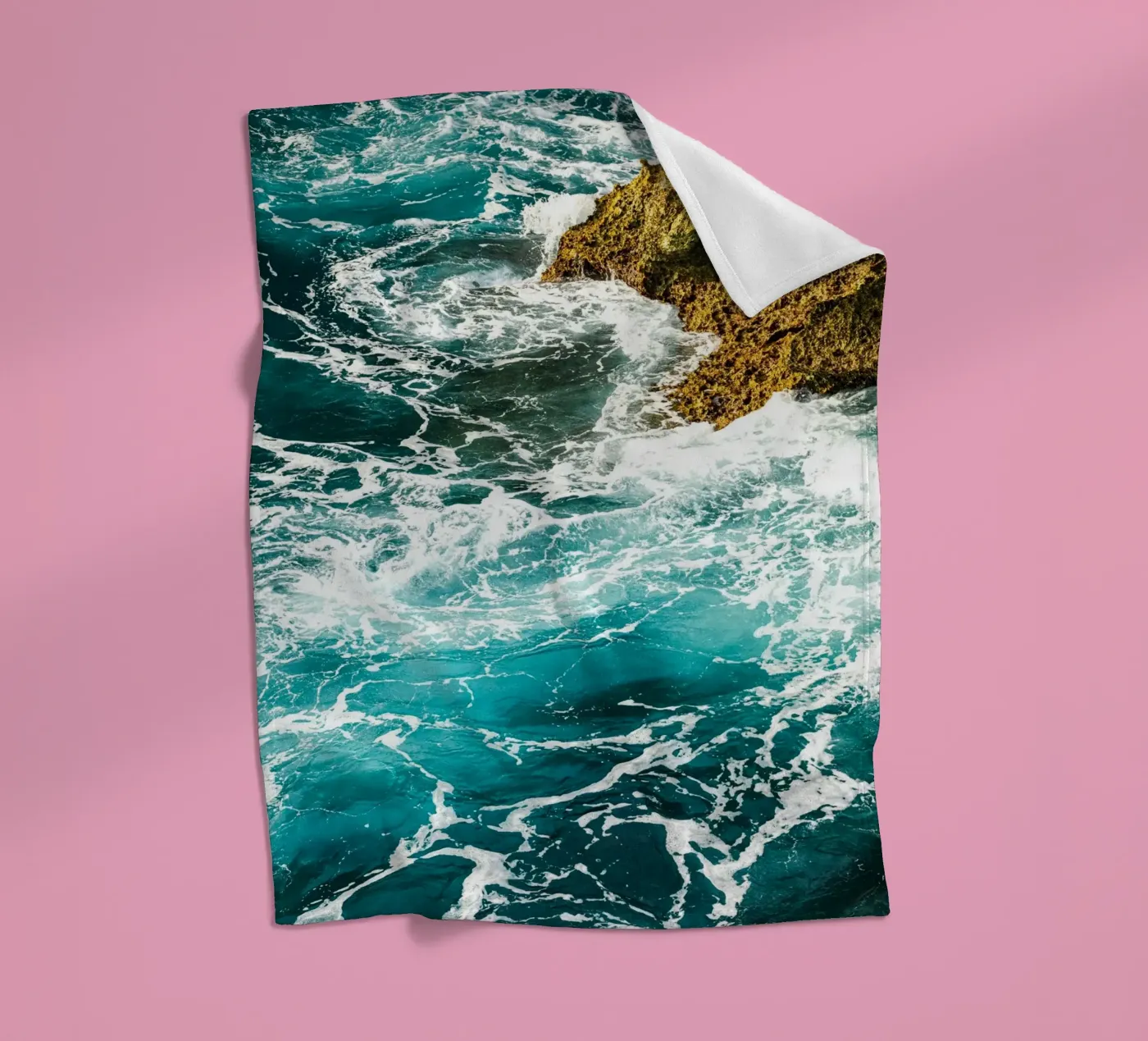 ocean waves fleece blanket by Earthly Visions