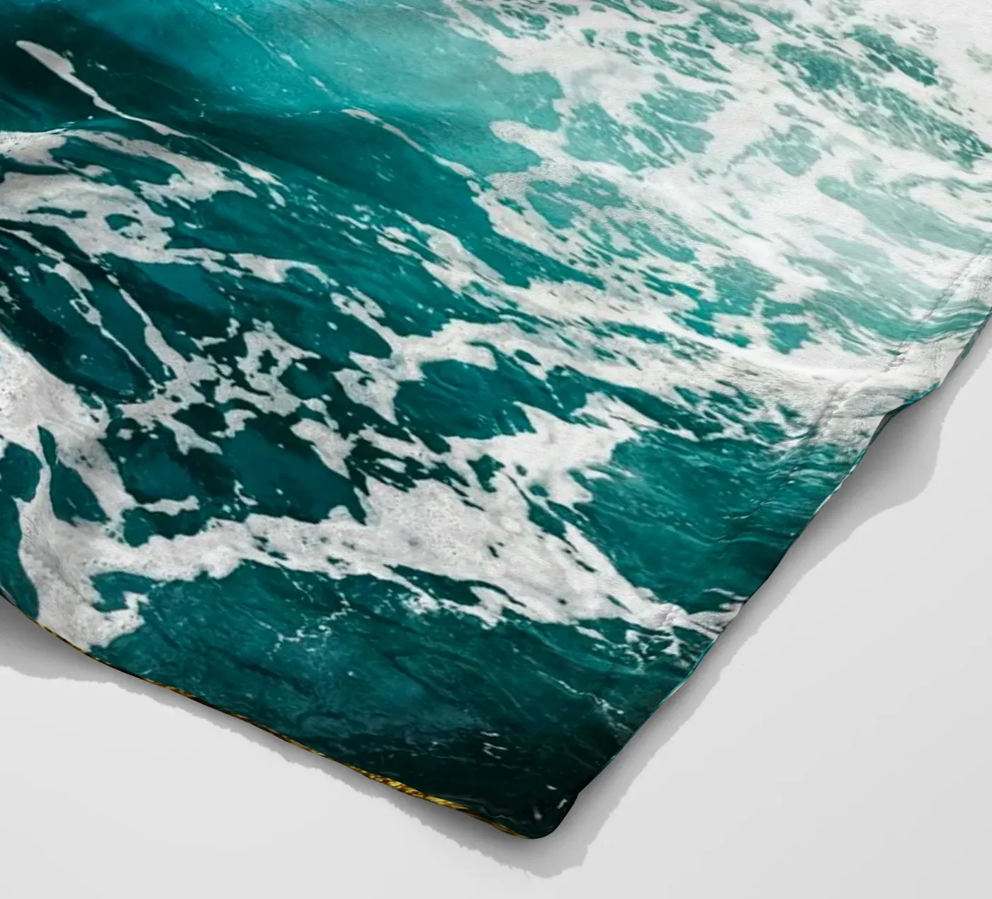 ocean waves fleece blanket by Earthly Visions