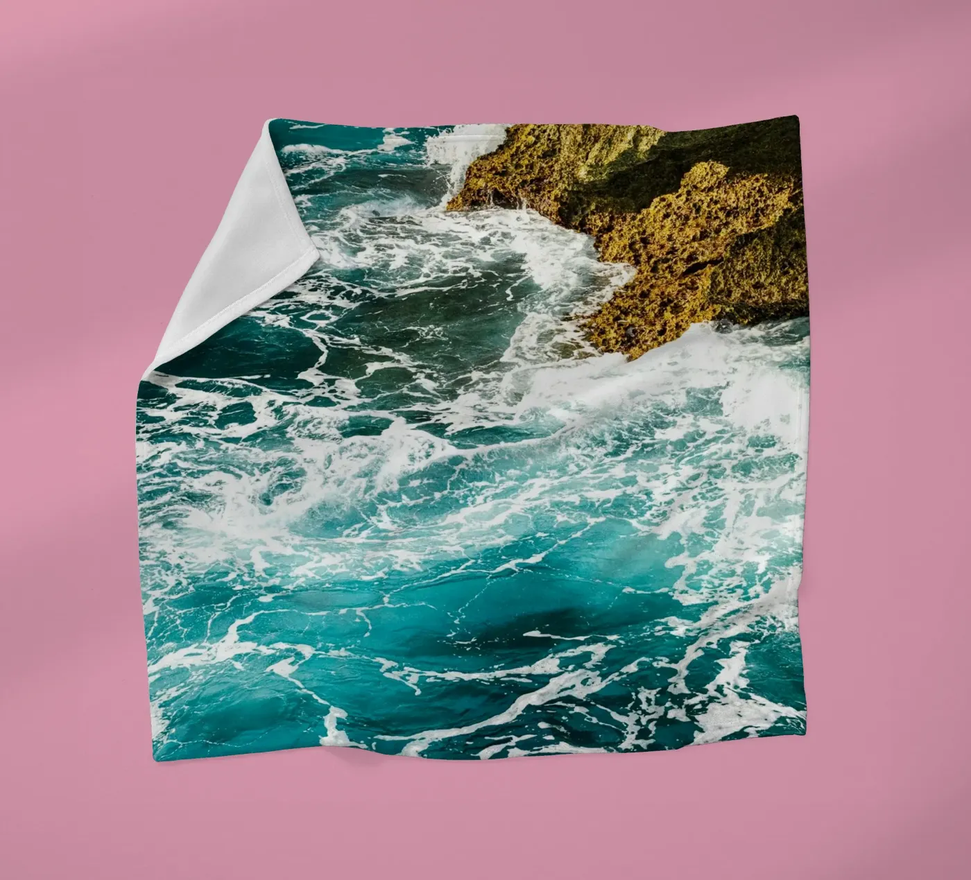 ocean waves fleece blanket by Earthly Visions