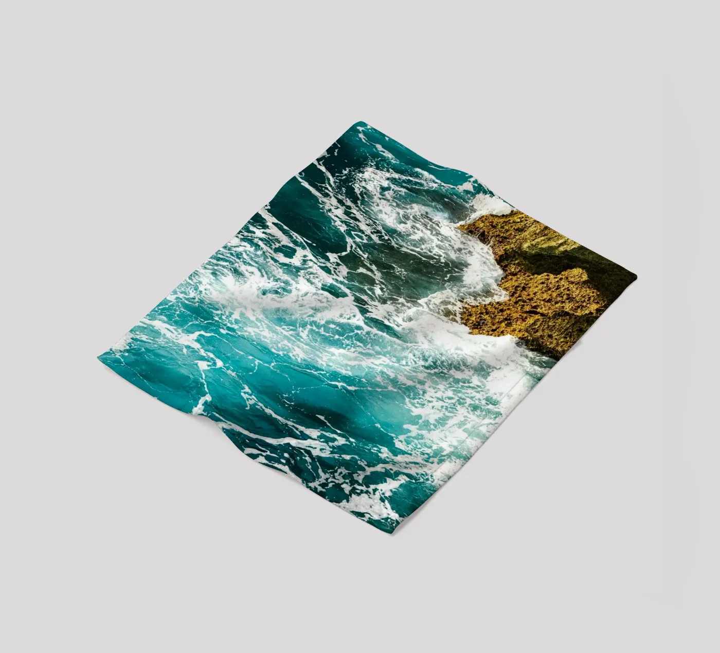 ocean waves fleece blanket by Earthly Visions