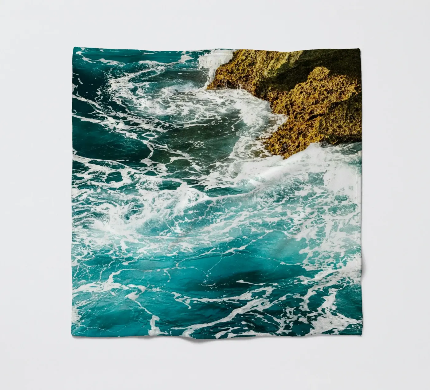 ocean waves fleece blanket by Earthly Visions