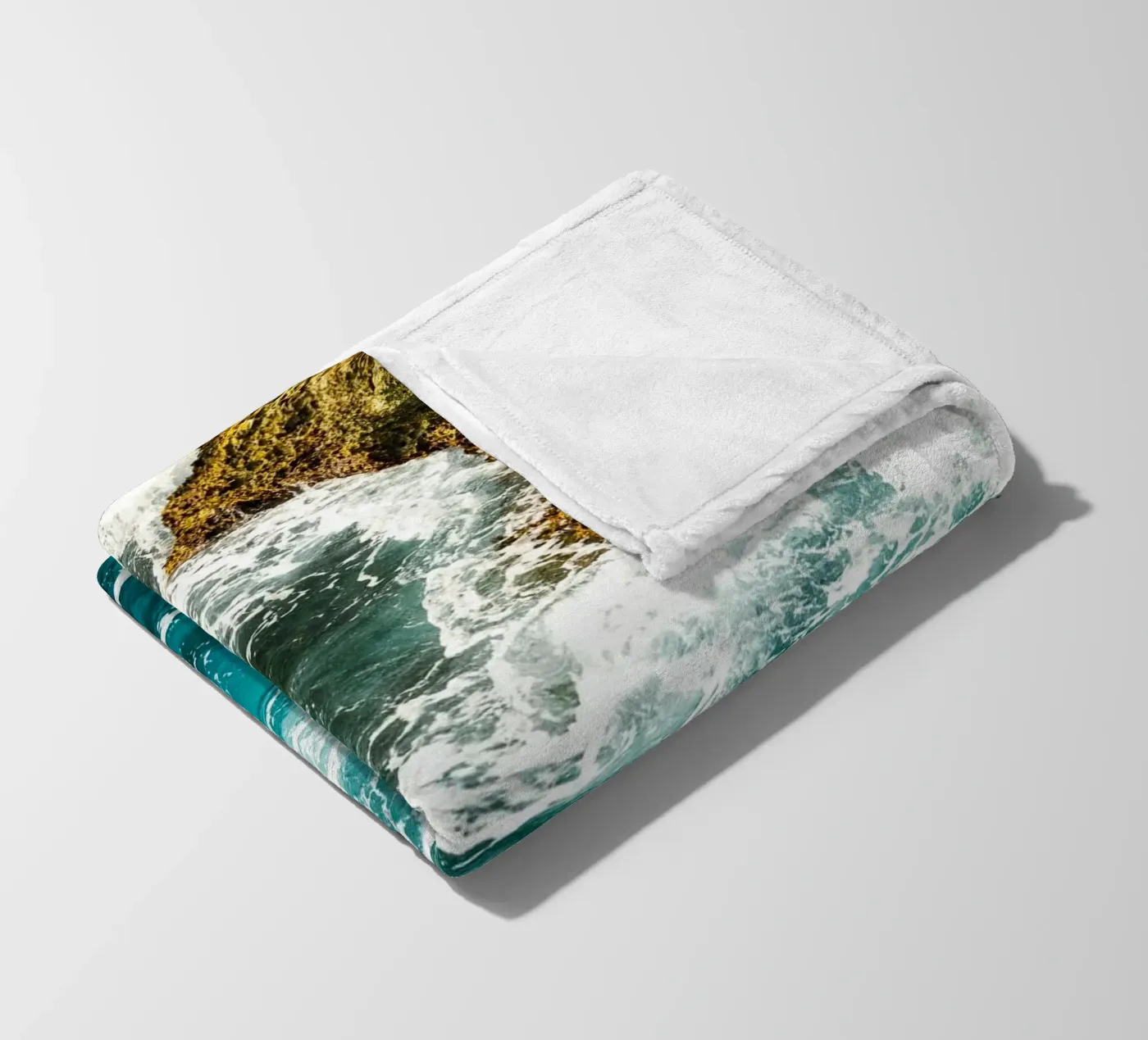 ocean waves fleece blanket by Earthly Visions