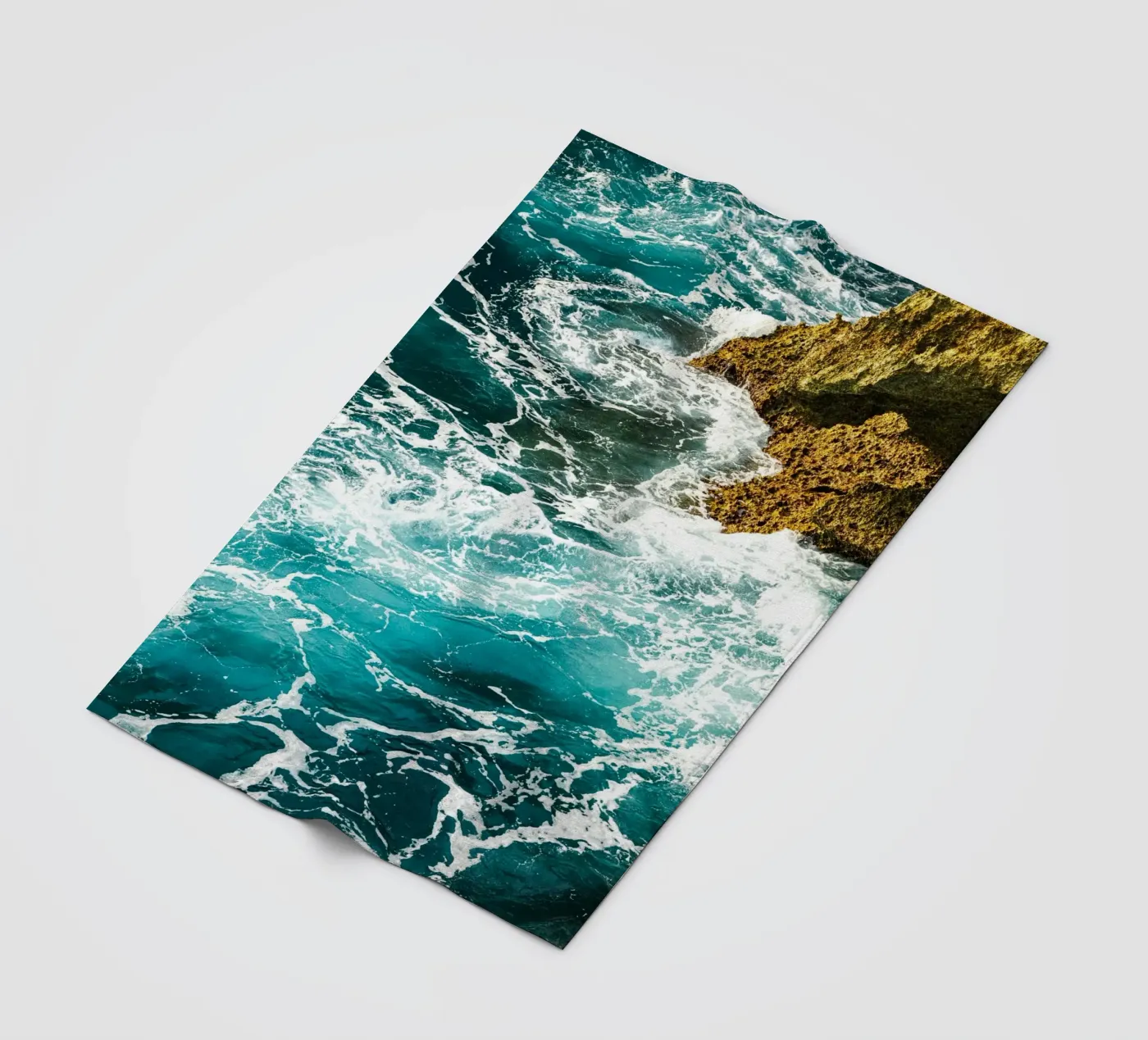 ocean waves fleece blanket by Earthly Visions